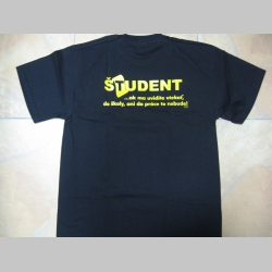 "Študent" čierne pánske tričko 100%bavlna  